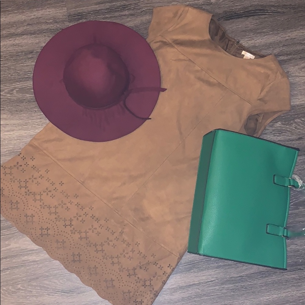 Carmel faux suede fall dress
